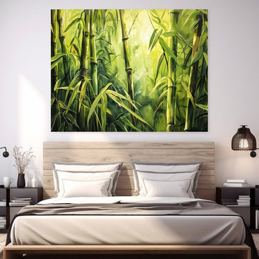 Bamboo Oil Painting